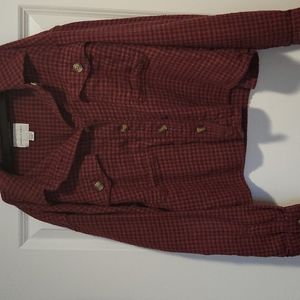 Oversized cropped flannel